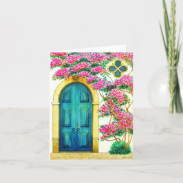 Tarjeta Festiva Fuerza y belleza - Puerta antigua