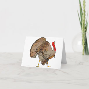 Tarjeta Festiva Full Color Thanksgiving Turkey
