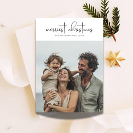 Tarjeta Festiva Fun Beach Fun Beach de la Familia de los Navidades