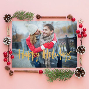 Tarjeta Festiva Fun Bows Happy Holidays Photo