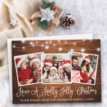 Fun Calligraphy Holly Jolly Navidades Wood