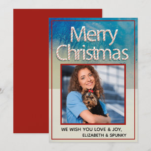 Tarjeta Festiva Fun de la familia navideña Feliz Personalizado