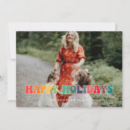 Tarjeta Festiva Fun hippie retro 60 feliz foto de feriados