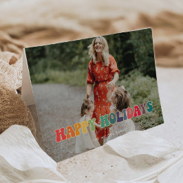 Tarjeta Festiva Fun hippie retro 60 feliz foto de feriados