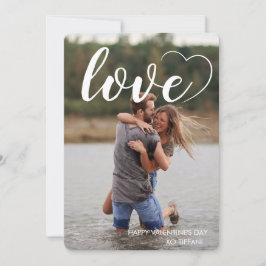 Tarjeta Festiva Fun Love Heart Photo Happy Valentine