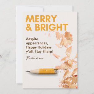 Tarjeta Festiva Fun moderno moro y lápiz brillante agudo vacacione