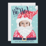 Tarjeta Festiva Fun Navidades festejo festejo jolly Santa Claus Ph<br><div class="desc">Celebra la época mágica y festiva de las fiestas con nuestras tarjetas de fotos personalizados. Nuestro diseño festivo incluye nuestro propio y alegre Santa Claus, diseñado a mano con colores brillantes, y técnicas de ilustracion artístico y caprichoso. Coloca tus propias imágenes dentro del alegre Santa Claus para una tarjeta divertida...</div>