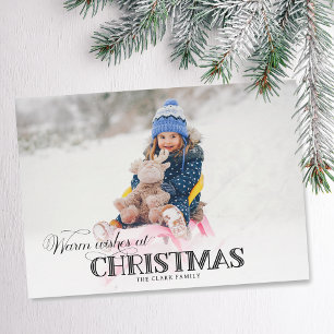 Tarjeta Festiva Fun Personalizado Navidades Tipografía Foto