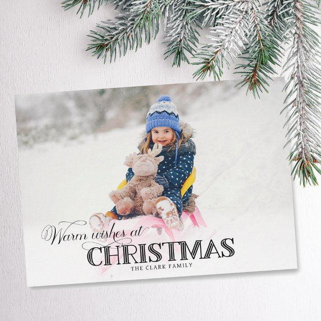 Tarjeta Festiva Fun Personalizado Navidades Tipografía Foto (Subido por el creador)