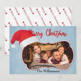 Tarjeta Festiva Fun Stylish Ventana Fotográfica Con Navidades De S