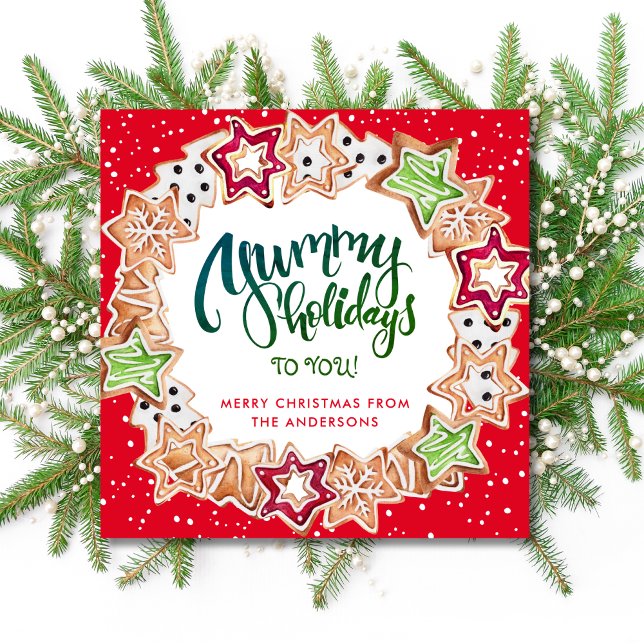Tarjeta Festiva Fun Yummy Navidades Cookie Holiday Card (Subido por el creador)