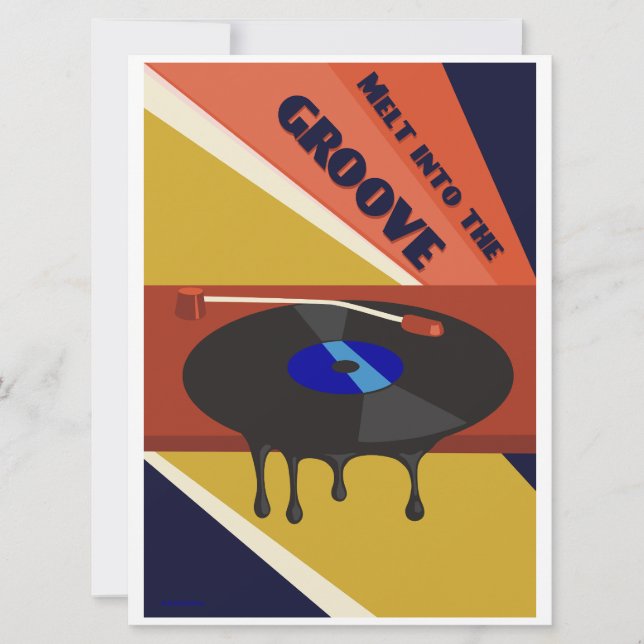 Tarjeta Festiva Fundir en la impresión pequeña de Groove (Anverso)