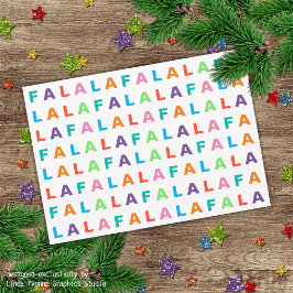 Tarjeta Festiva Funky Colorful Fun FA LA Greeting