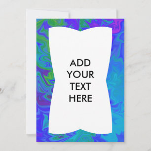 Tarjeta Festiva Funky Guay Tone Wavy Marble Blank Card