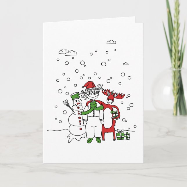 Tarjeta Festiva Funky Xmas Card (Anverso)