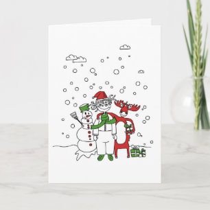 Tarjeta Festiva Funky Xmas Card