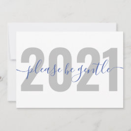 Tarjeta Festiva Funny 2021 Por favor sean amables Año Nuevo