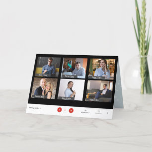 Tarjeta Festiva Funny 6 Spot Zoom Navidades Holiday Greet Card