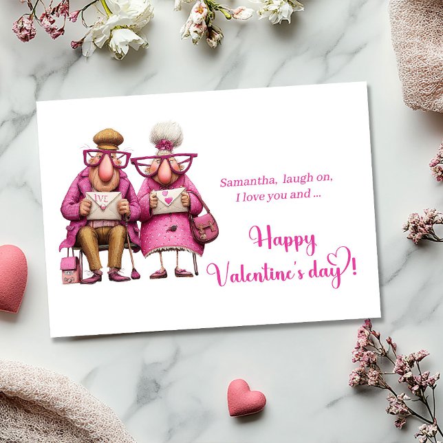 Tarjeta Festiva Funny Anti Valentine Card Playful Quirky Couple (Funny Anti Valentine Card Playful Quirky Couple)