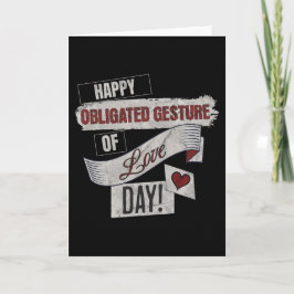 Tarjeta Festiva Funny Anti Valentines Day Happy Obligated Gesture 