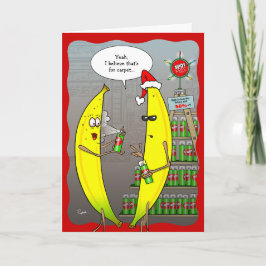 Tarjeta Festiva Funny Banana Navidades Fruit Holiday Cards