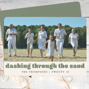 Tarjeta Festiva Funny Beach Navidades Personalizado Fotografía de 