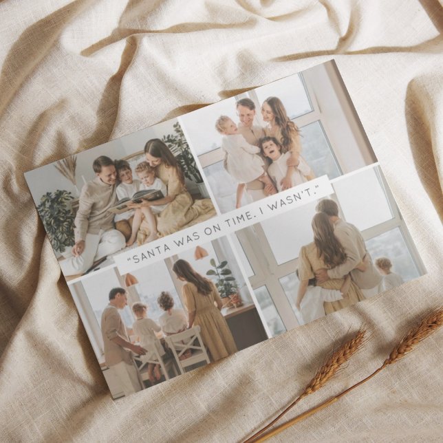 Tarjeta Festiva Funny belated Christmas family photo (Subido por el creador)