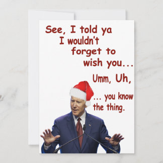 Tarjeta Festiva Funny Biden Merry Christmas Xmas Gift