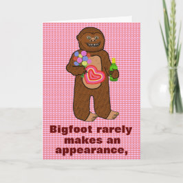 Tarjeta Festiva Funny Bigfoot Happy Birthday Pun Personalizado Sas