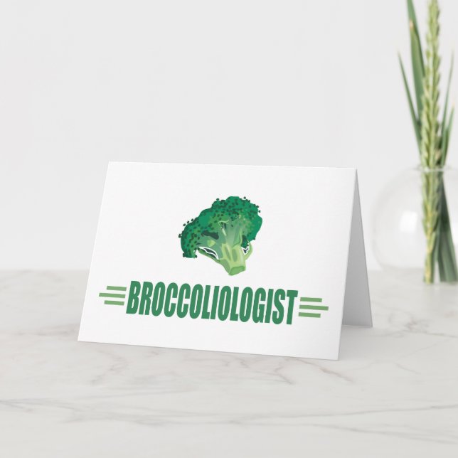 Tarjeta Festiva Funny Broccoli (Anverso)