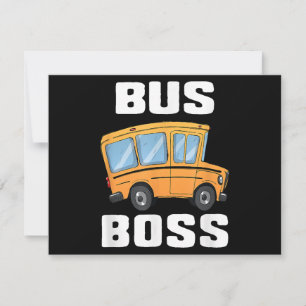 Tarjeta Festiva Funny Bus Boss School Bus Driver