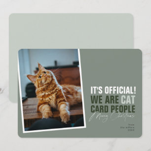 Tarjeta Festiva Funny Cat Navidades Card Meowy Navidades