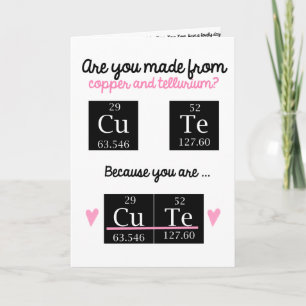 Tarjeta Festiva Funny Chemistry Día de San Valentín Card