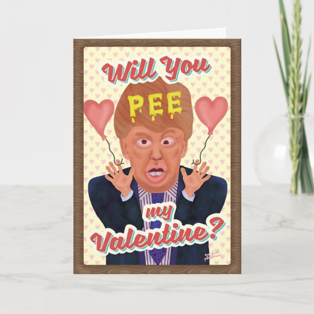Tarjeta Festiva Funny Chiste de cinta El día de San Valentín Donal (Anverso)