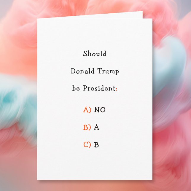 Tarjeta Festiva Funny Chiste de humor político para las elecciones (Funny Donald Trump Elections Political Humor Joke Holiday Card)
