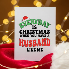 Tarjeta Festiva Funny Christmas Card for Husband