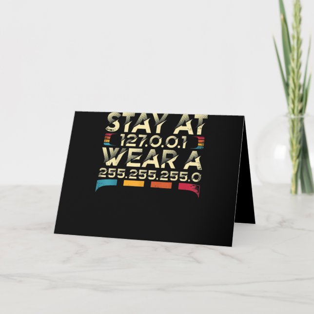 Tarjeta Festiva Funny Coding Engineer Meme Stay At 127.0.0.1 (Anverso)