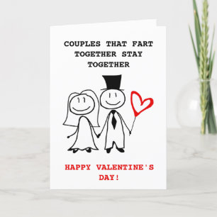 Tarjeta Festiva Funny Couple Día de San Valentín