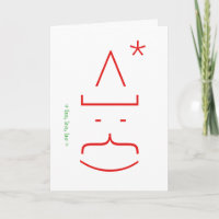 Funny Cute Santa Emoticon Navidades Holiday Card