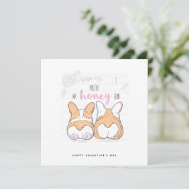 Tarjeta Festiva Funny Día de San Valentín Corgi Dog Butt Card