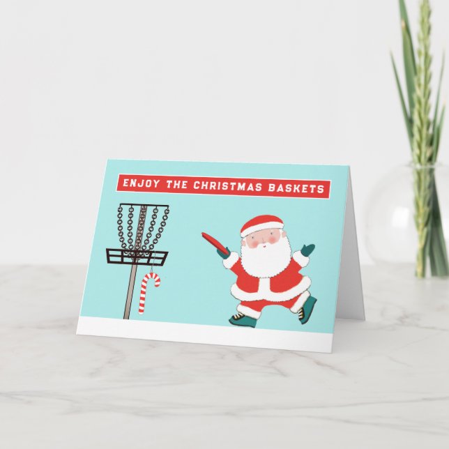 Tarjeta Festiva Funny Disk Golf Gift Card (Anverso)