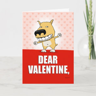 Tarjeta Festiva Funny Dog El día de San Valentín Card
