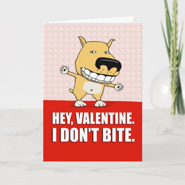 Tarjeta Festiva Funny Dog El día de San Valentín card (Anverso)