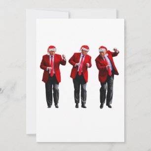 Tarjeta Festiva Funny Donald Trump bailando como Navidades del pre