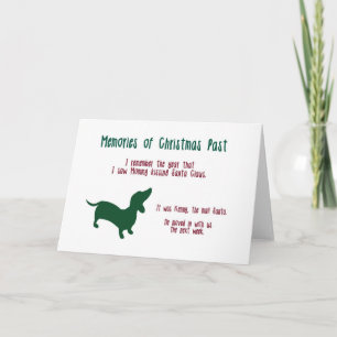 Tarjeta Festiva Funny Doxie Navidades Card