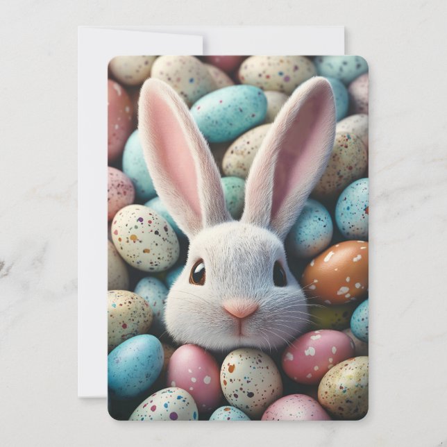 Tarjeta Festiva Funny Easter Bunny Card (Anverso)