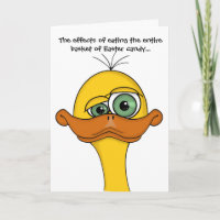 Funny Easter Cartoon Duck