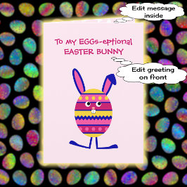 Tarjeta Festiva Funny easter egg personalizado
