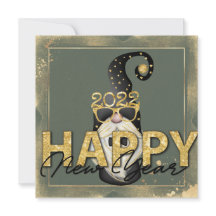 Funny Elf Gold Purpurina guión plano Personalizado