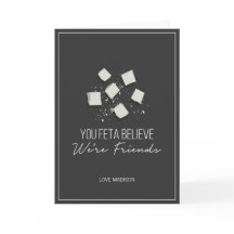 Funny Feta Friends Valentine Love Cheese Card